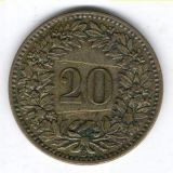 20 Rappen 1859 - vorzüglich